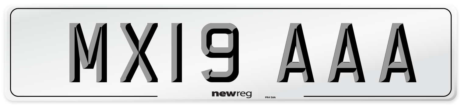 MX19 AAA Number Plate from New Reg